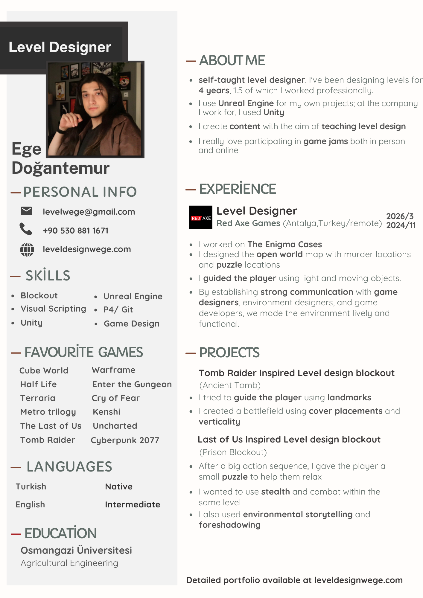 Ege Doğantemur CV